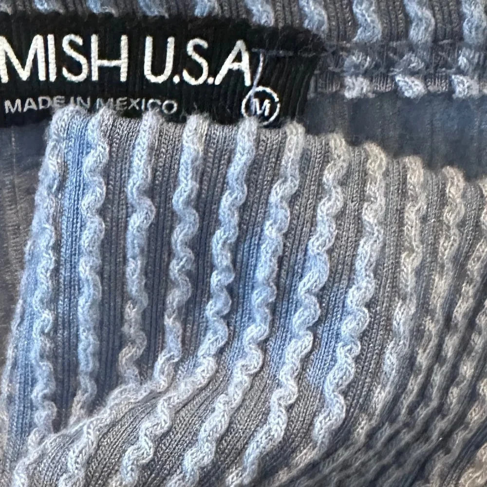 HEIMISH USA Dusty Blue Ribbed Knit Crewneck Pullover Sweater - Size M